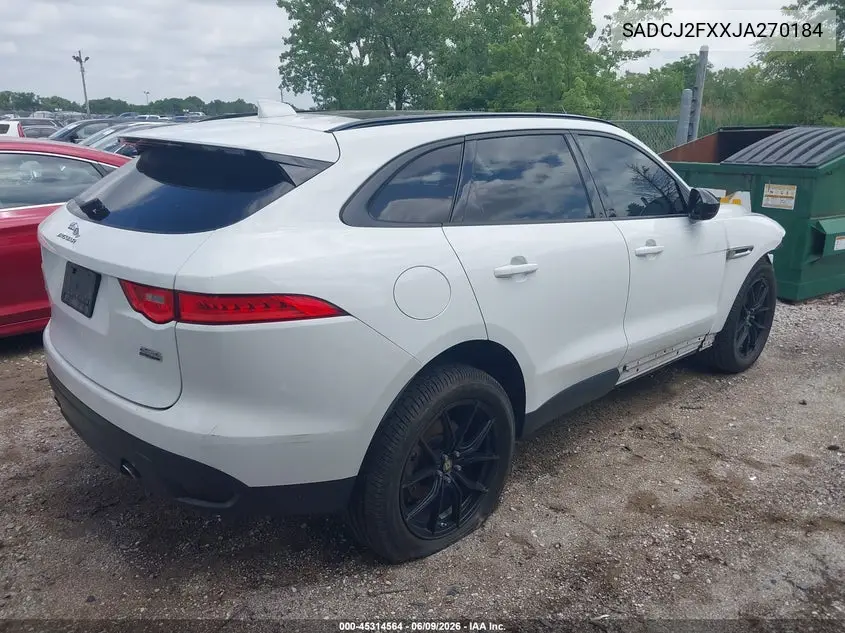 2018 Jaguar F-Pace 25T Premium VIN: SADCJ2FXXJA270184 Lot: 45314564