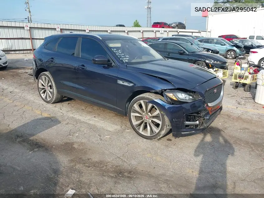 2018 Jaguar F-Pace 25T R-Sport VIN: SADCL2FX2JA295042 Lot: 45341009