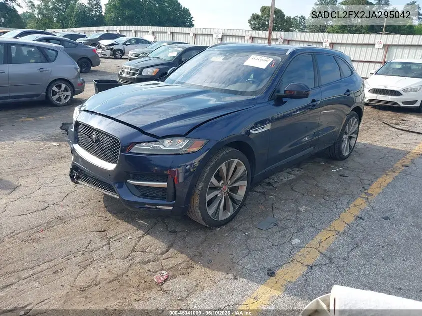 2018 Jaguar F-Pace 25T R-Sport VIN: SADCL2FX2JA295042 Lot: 45341009