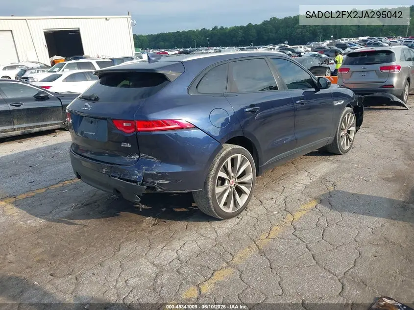 2018 Jaguar F-Pace 25T R-Sport VIN: SADCL2FX2JA295042 Lot: 45341009