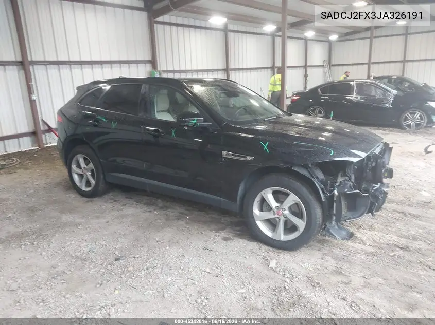 2018 Jaguar F-Pace 25T Premium VIN: SADCJ2FX3JA326191 Lot: 45342016