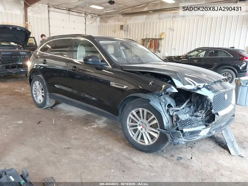 2018 Jaguar F-Pace 30T Prestige VIN: SADCK2GX8JA290431 Lot: 45344633