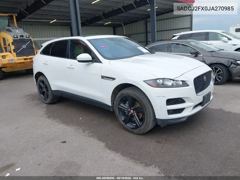 2018 Jaguar F-Pace 25T Premium VIN: SADCJ2FX0JA270985 Lot: 45396280