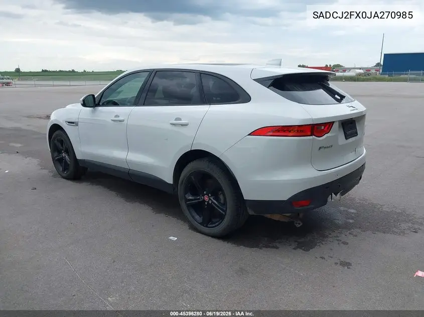 2018 Jaguar F-Pace 25T Premium VIN: SADCJ2FX0JA270985 Lot: 45396280