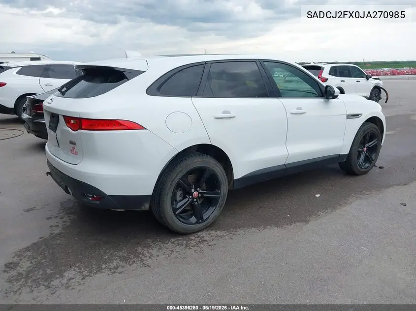 2018 Jaguar F-Pace 25T Premium VIN: SADCJ2FX0JA270985 Lot: 45396280