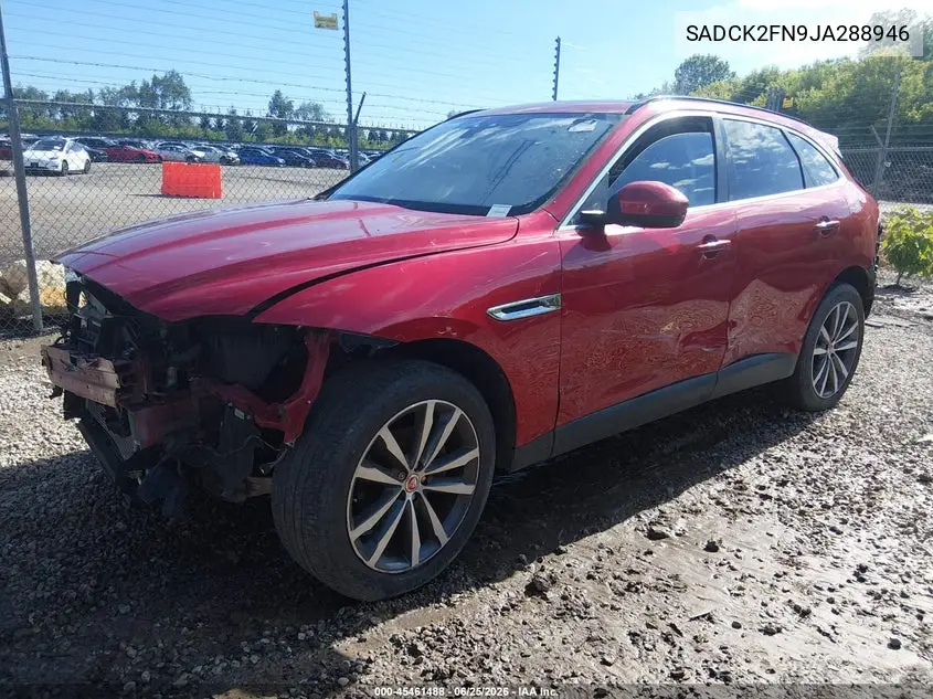 2018 Jaguar F-Pace 20D Prestige VIN: SADCK2FN9JA288946 Lot: 45461488