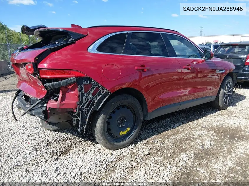 2018 Jaguar F-Pace 20D Prestige VIN: SADCK2FN9JA288946 Lot: 45461488