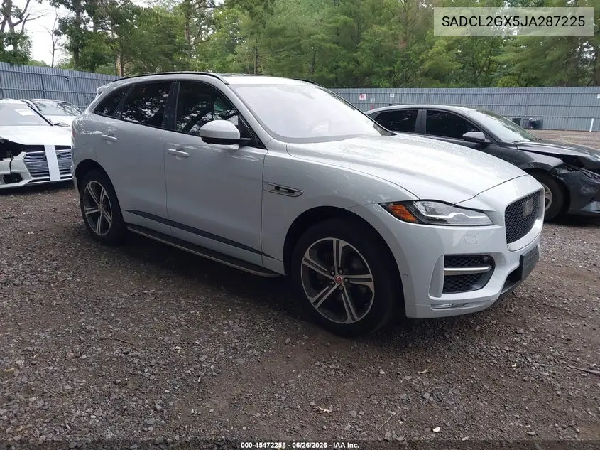 2018 Jaguar F-Pace 30T R-Sport VIN: SADCL2GX5JA287225 Lot: 45472258