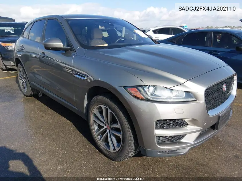 2018 Jaguar F-Pace 25T Premium VIN: SADCJ2FX4JA202110 Lot: 45490075
