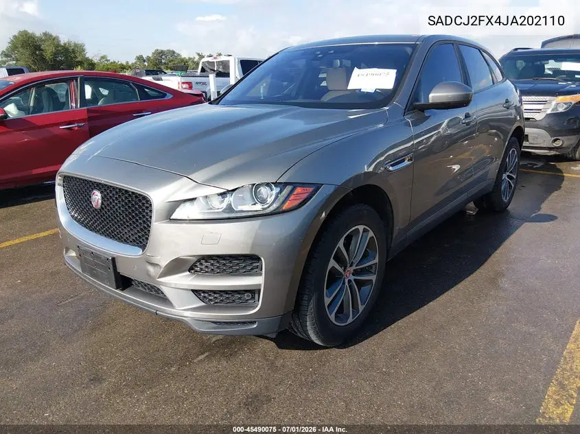 2018 Jaguar F-Pace 25T Premium VIN: SADCJ2FX4JA202110 Lot: 45490075
