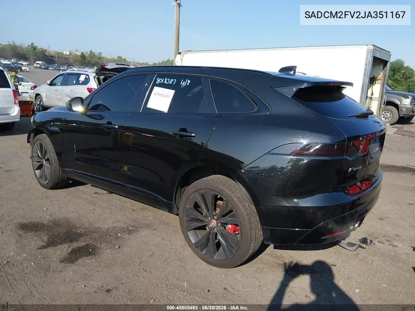 2018 Jaguar F-Pace S VIN: SADCM2FV2JA351167 Lot: 45505493