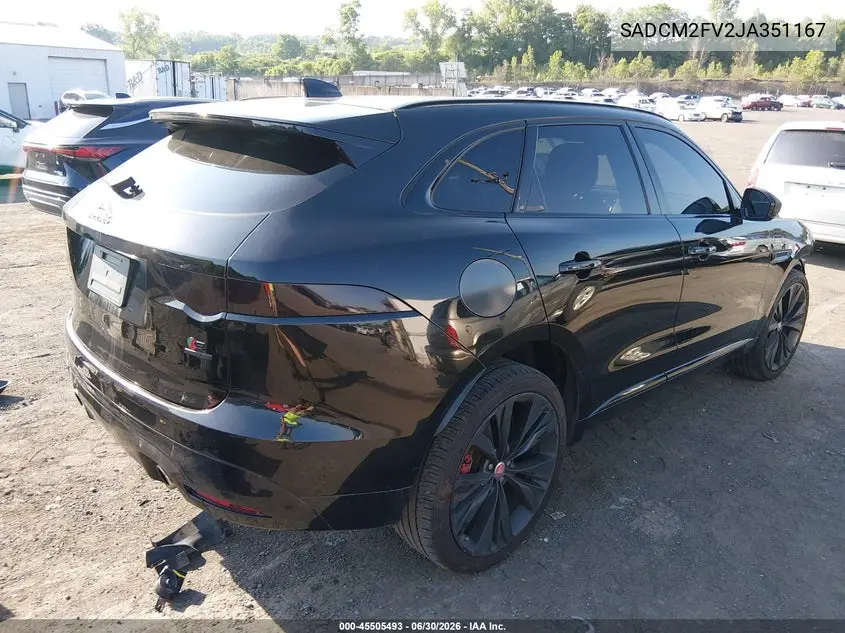 2018 Jaguar F-Pace S VIN: SADCM2FV2JA351167 Lot: 45505493