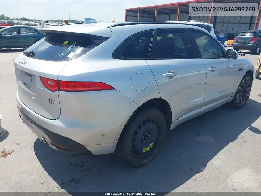 2018 Jaguar F-Pace S VIN: SADCM2FV5JA298769 Lot: 45520310
