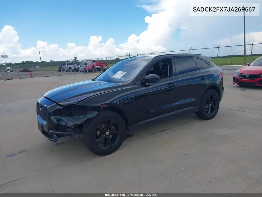2018 Jaguar F-Pace 25T Prestige VIN: SADCK2FX7JA269667 Lot: 45551126