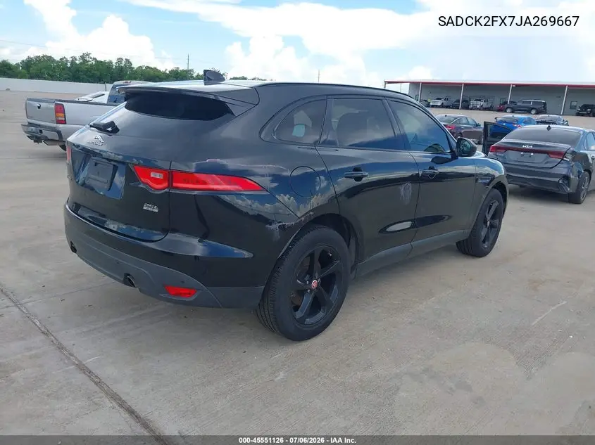 2018 Jaguar F-Pace 25T Prestige VIN: SADCK2FX7JA269667 Lot: 45551126