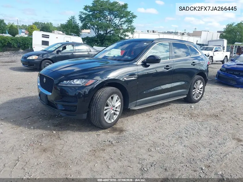 2018 Jaguar F-Pace 25T Prestige VIN: SADCK2FX7JA266445 Lot: 45571818