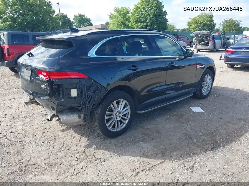 2018 Jaguar F-Pace 25T Prestige VIN: SADCK2FX7JA266445 Lot: 45571818