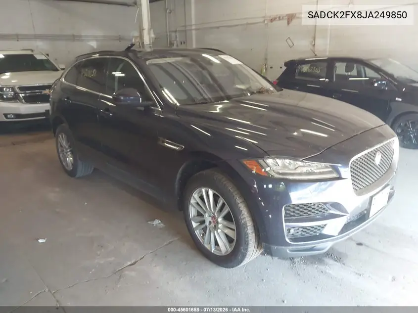 2018 Jaguar F-Pace 25T Prestige VIN: SADCK2FX8JA249850 Lot: 45601658