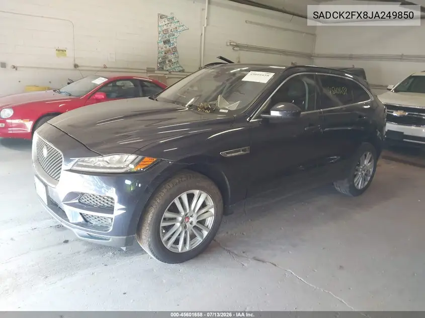 2018 Jaguar F-Pace 25T Prestige VIN: SADCK2FX8JA249850 Lot: 45601658