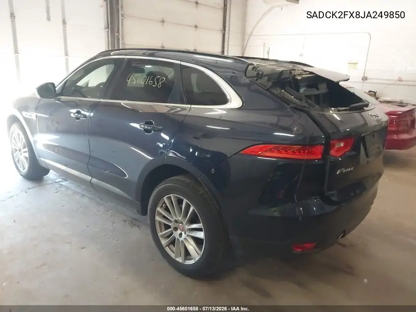 2018 Jaguar F-Pace 25T Prestige VIN: SADCK2FX8JA249850 Lot: 45601658