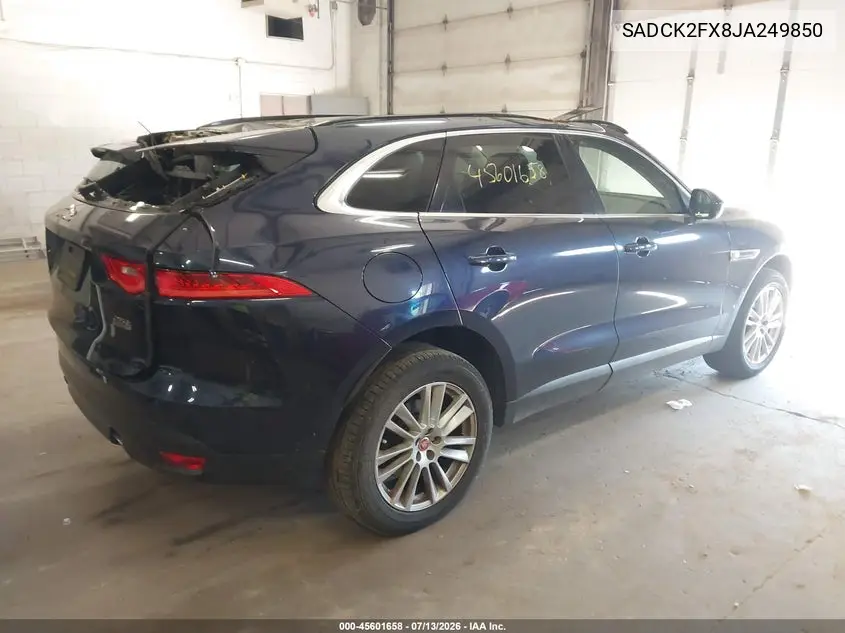 2018 Jaguar F-Pace 25T Prestige VIN: SADCK2FX8JA249850 Lot: 45601658