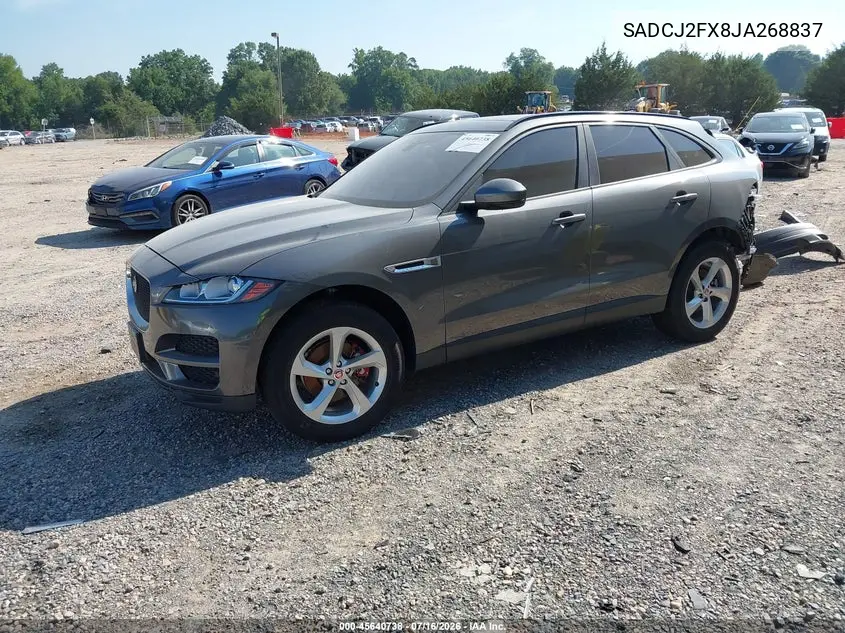 2018 Jaguar F-Pace 25T Premium VIN: SADCJ2FX8JA268837 Lot: 45640738