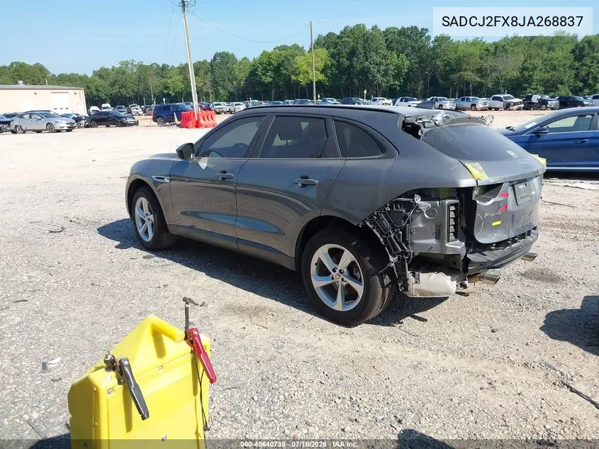 2018 Jaguar F-Pace 25T Premium VIN: SADCJ2FX8JA268837 Lot: 45640738
