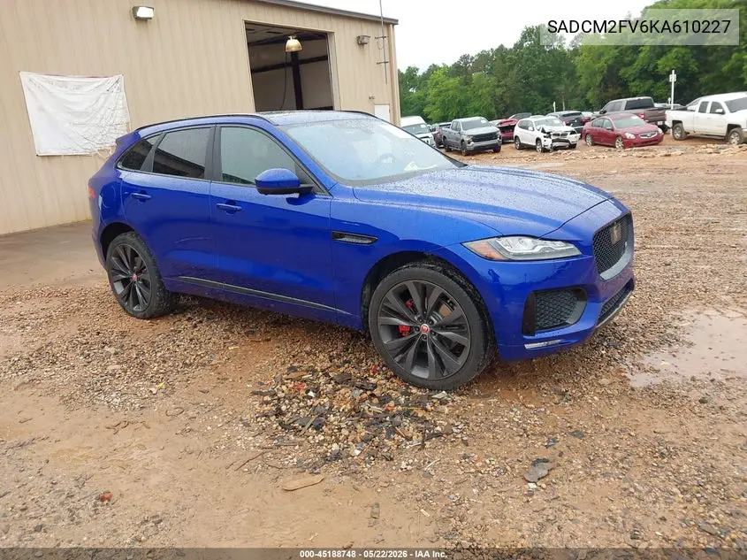 2019 Jaguar F-Pace S VIN: SADCM2FV6KA610227 Lot: 45188748
