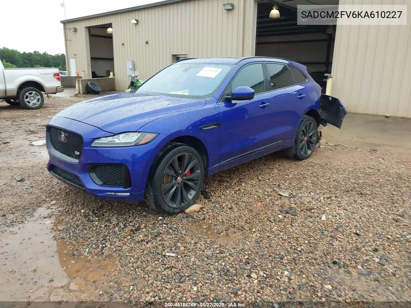 2019 Jaguar F-Pace S VIN: SADCM2FV6KA610227 Lot: 45188748