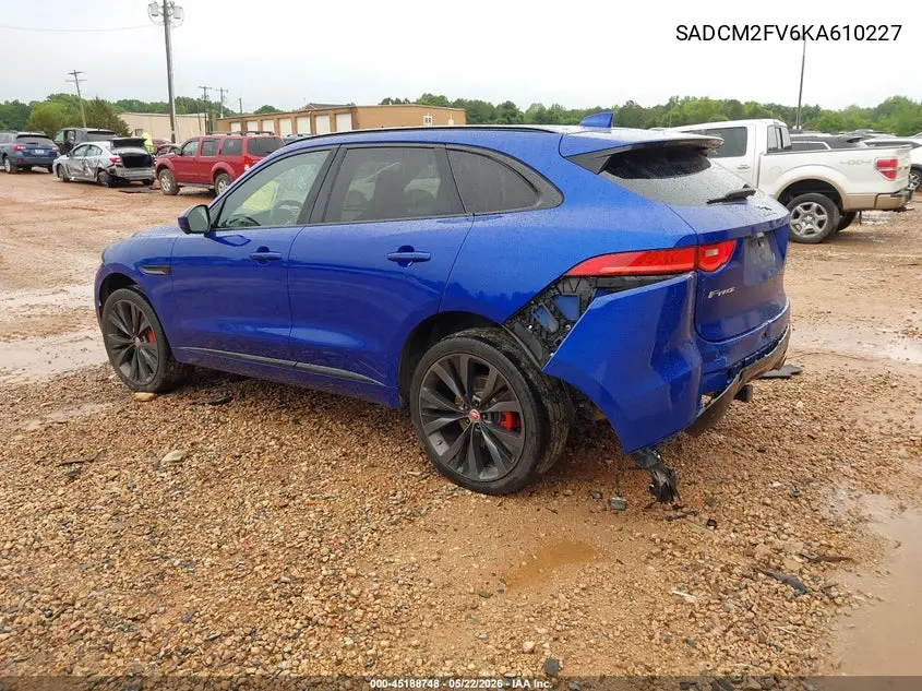 2019 Jaguar F-Pace S VIN: SADCM2FV6KA610227 Lot: 45188748