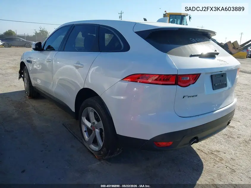 2019 Jaguar F-Pace 25T Premium VIN: SADCJ2FX3KA603889 Lot: 45196898