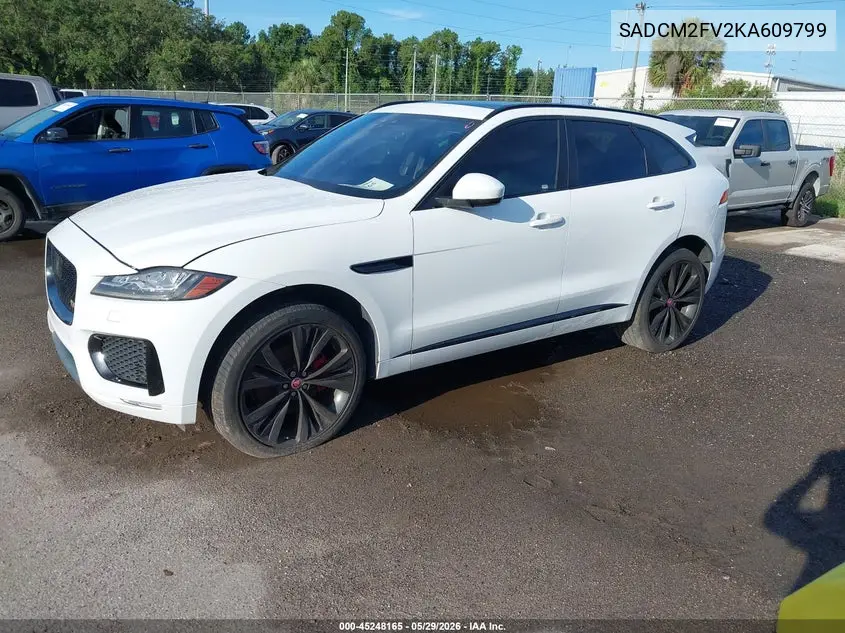 2019 Jaguar F-Pace S VIN: SADCM2FV2KA609799 Lot: 45248165