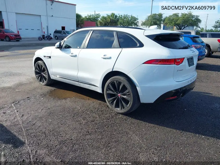 2019 Jaguar F-Pace S VIN: SADCM2FV2KA609799 Lot: 45248165