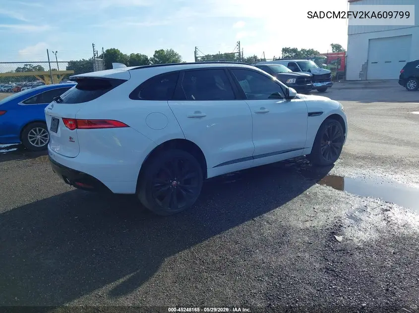 2019 Jaguar F-Pace S VIN: SADCM2FV2KA609799 Lot: 45248165