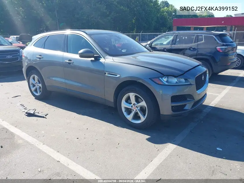 2019 Jaguar F-Pace 25T Premium VIN: SADCJ2FX4KA399152 Lot: 45304798