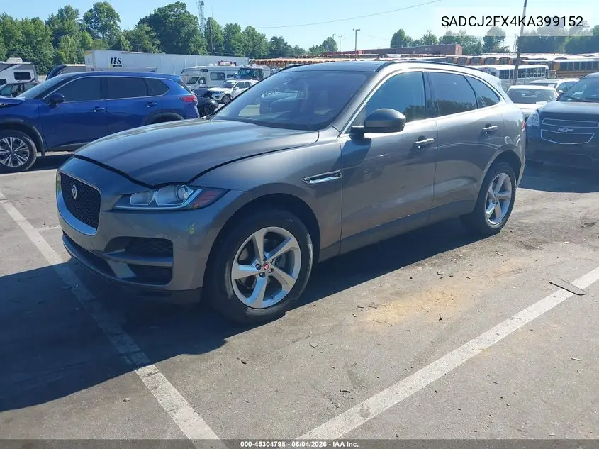 2019 Jaguar F-Pace 25T Premium VIN: SADCJ2FX4KA399152 Lot: 45304798