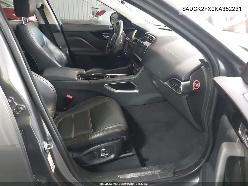 2019 Jaguar F-Pace 25T Prestige VIN: SADCK2FX0KA352231 Lot: 45348268