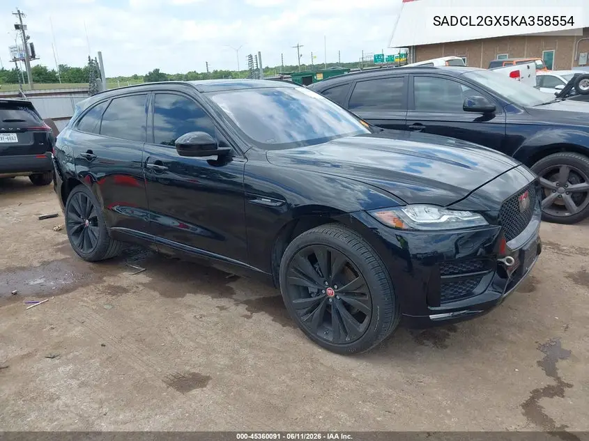 2019 Jaguar F-Pace 25T R-Sport/30T R-Sport VIN: SADCL2GX5KA358554 Lot: 45360091