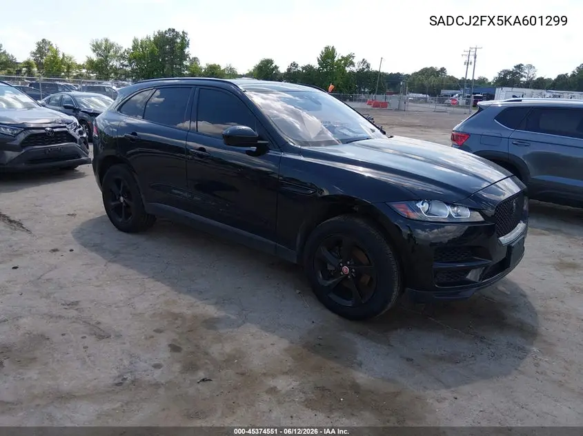 2019 Jaguar F-Pace 25T Premium VIN: SADCJ2FX5KA601299 Lot: 45374551