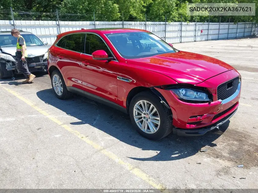 2019 Jaguar F-Pace 25T Prestige/30T Prestige VIN: SADCK2GX2KA367621 Lot: 45451719