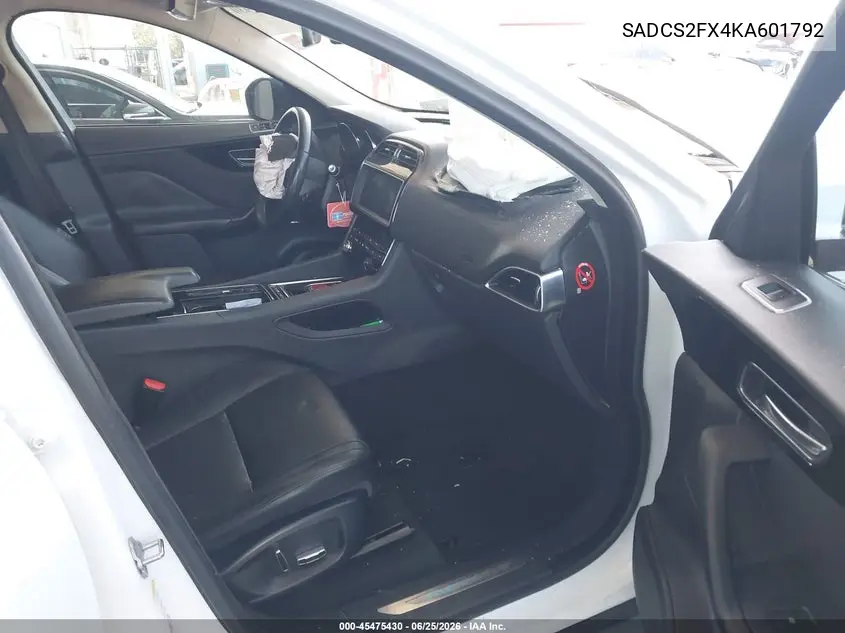 2019 Jaguar F-Pace 25T VIN: SADCS2FX4KA601792 Lot: 45475430