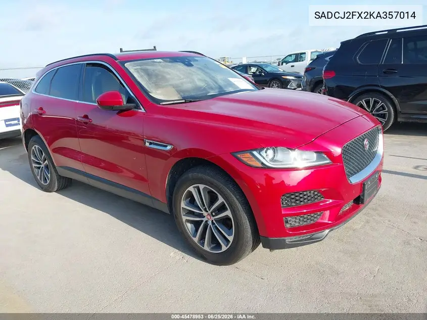 2019 Jaguar F-Pace 25T Premium VIN: SADCJ2FX2KA357014 Lot: 45478953