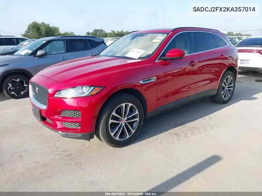 2019 Jaguar F-Pace 25T Premium VIN: SADCJ2FX2KA357014 Lot: 45478953