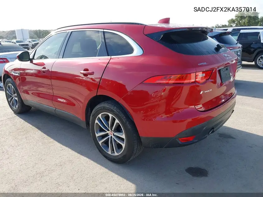 2019 Jaguar F-Pace 25T Premium VIN: SADCJ2FX2KA357014 Lot: 45478953