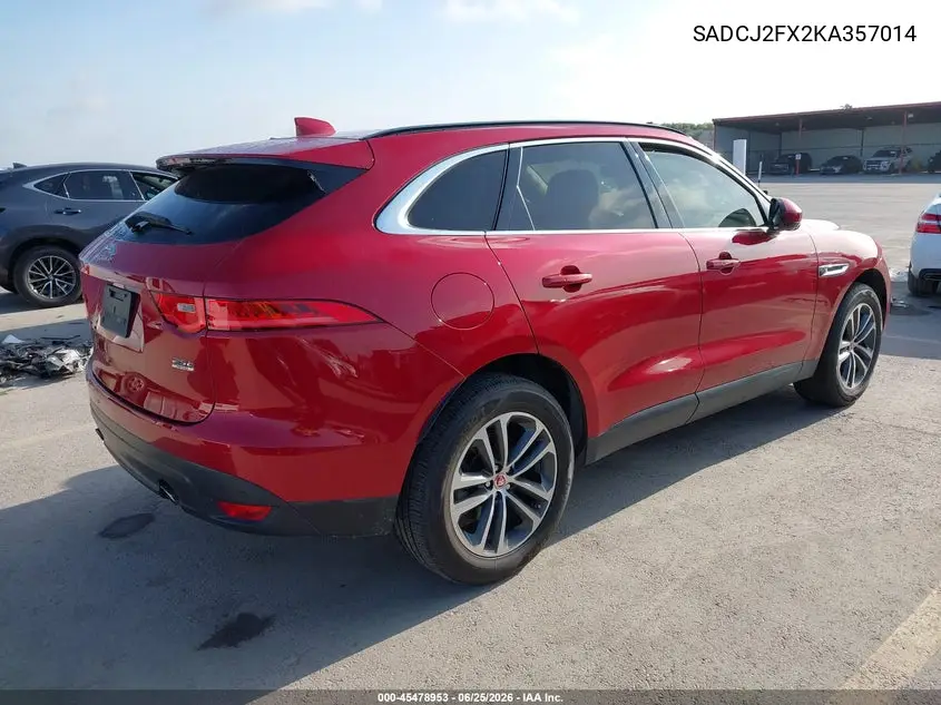 2019 Jaguar F-Pace 25T Premium VIN: SADCJ2FX2KA357014 Lot: 45478953