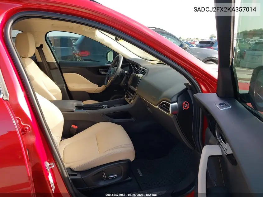 2019 Jaguar F-Pace 25T Premium VIN: SADCJ2FX2KA357014 Lot: 45478953