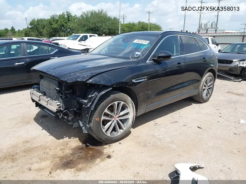2019 Jaguar F-Pace 25T Premium VIN: SADCJ2FX5KA358013 Lot: 45480002