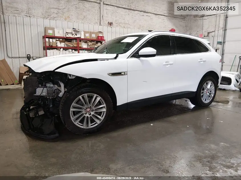 2019 Jaguar F-Pace 25T Prestige/30T Prestige VIN: SADCK2GX6KA352345 Lot: 45495474