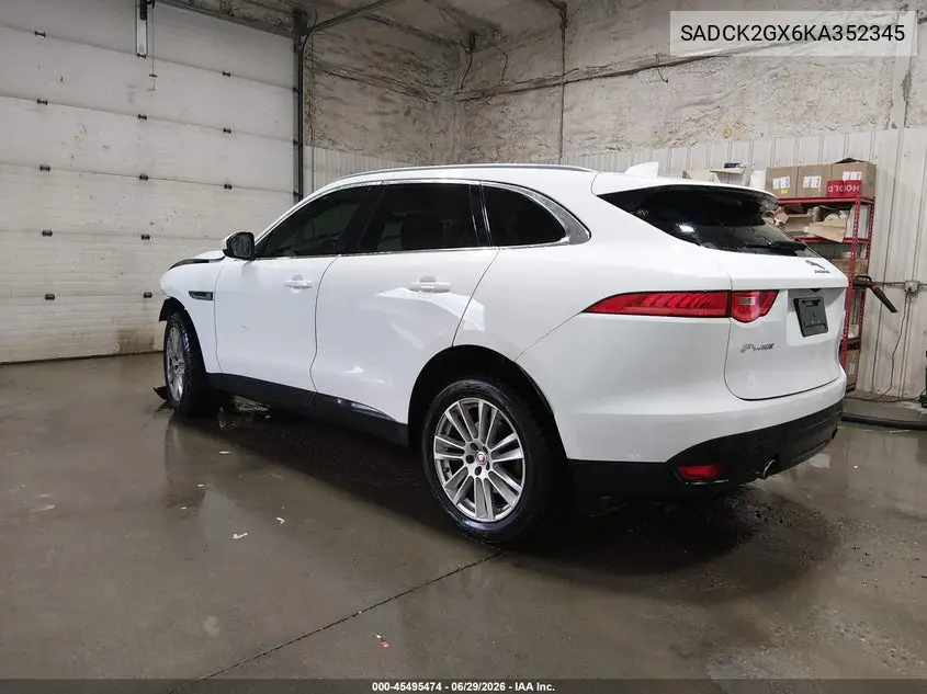 2019 Jaguar F-Pace 25T Prestige/30T Prestige VIN: SADCK2GX6KA352345 Lot: 45495474
