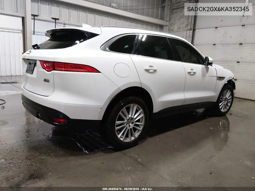 2019 Jaguar F-Pace 25T Prestige/30T Prestige VIN: SADCK2GX6KA352345 Lot: 45495474